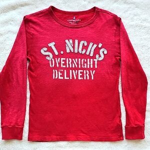 Crewcuts Kids Red Long Sleeve Shirt